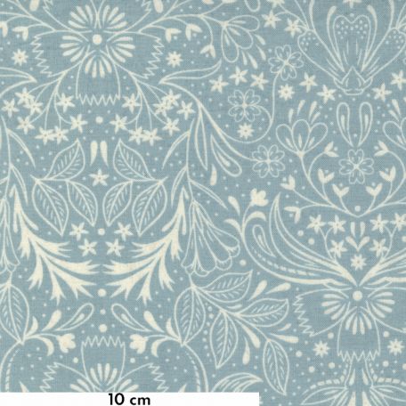 Tissu patchwork tapisserie de fleurs bleu ciel - Decorum de Basicgrey