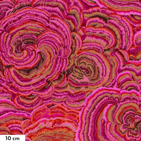 Tissu grande largeur Philip Jacobs Tree Fungi rose