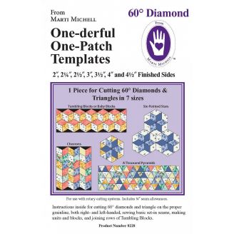 Diamant 60° multi-tailles - Gabarit pour patchwork de Marti Michell