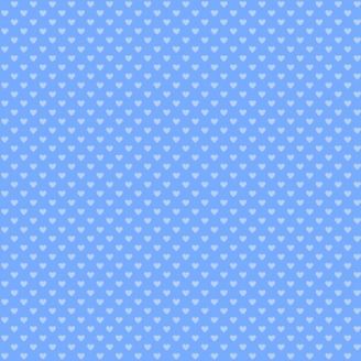 Tissu patchwork petits coeurs bleu pervenche ton-sur-ton