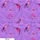 Tissu Tula Pink ratons laveurs rose violet - Tiny Beasts