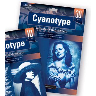Cyanotype, 30 feuilles de coton pré-traitées