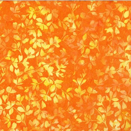 Tissu batik lierre orange