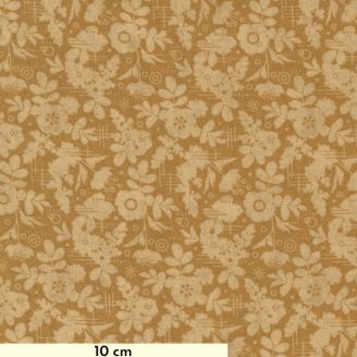 Tissu patchwork fleurs beige ton-sur-ton - Decorum de Basicgrey