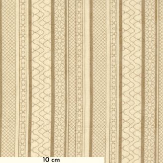 Tissu patchwork rayures fantaisie écru ton-sur-ton - Decorum de Basicgrey