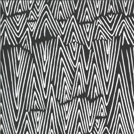 Tissu patchwork zigzag noir et blanc - Zoology