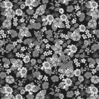 Tissu patchwork noir à fleurs - Garden Delights