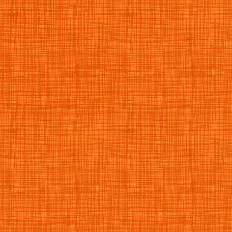 Tissu imprimé orange tangerine effet tissage - Linea Texture