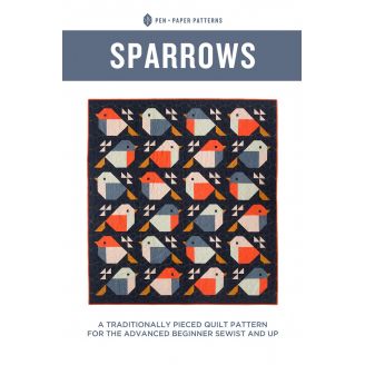 Sparrows, les oiseaux - patron de patchwork (en anglais)