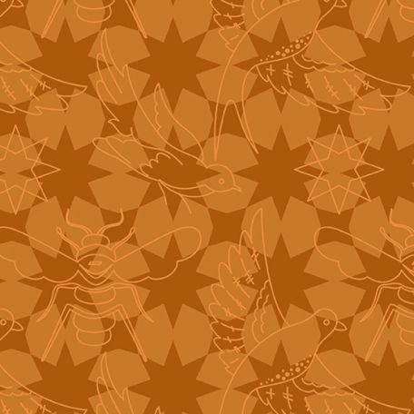 Tissu patchwork flourish ambre - Alison Glass