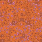 Tissu patchwork jardin asiatique orange - Kindred Sketches