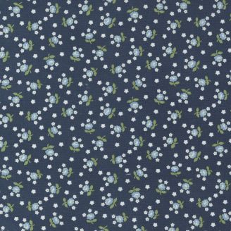 Tissu patchwork à fleurettes bleu marine - Nantucket Summer