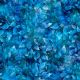 Tissu patchwork feuilles bleu cobalt - Valencia