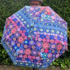 Parapluie Kaffe Fassett Magenta / Row flowers bleu