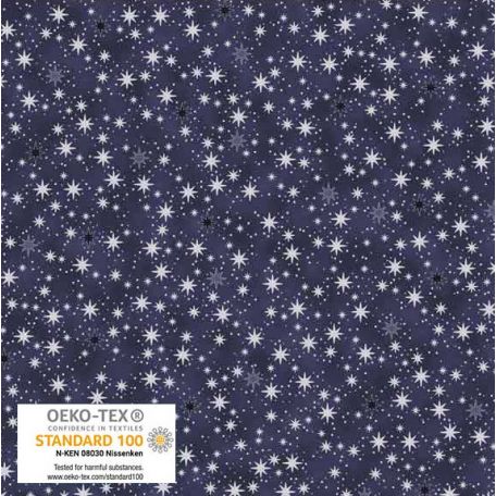 Tissu patchwork ciel d'étoiles indigo- Star Sprinkle