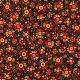 Tissu patchwork aborigène chrysanthèmes brun rouge - Pannotia