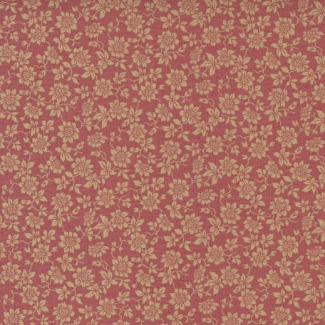 Tissu patchwork fleurs rampantes rouge - Bonheur de Jour de French General