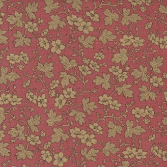 Tissu patchwork fleurs grimpantes rouge - Bonheur de Jour de French General