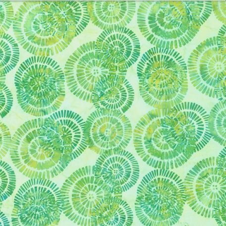 Tissu batik rayonnements vert