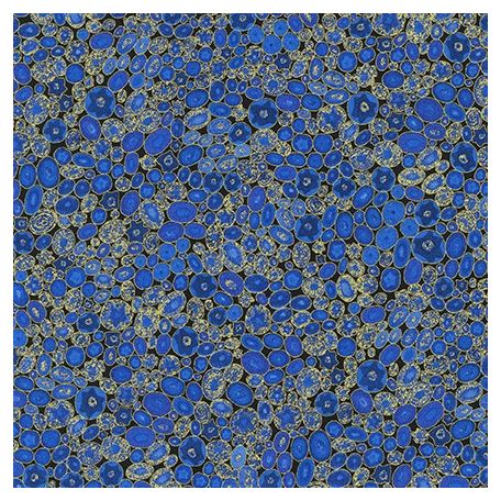 Tissu Gustav Klimt Millefiori bleu saphir