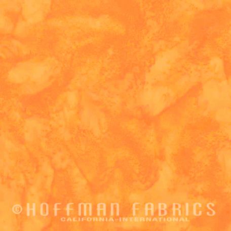 Tissu batik marbré orange koï