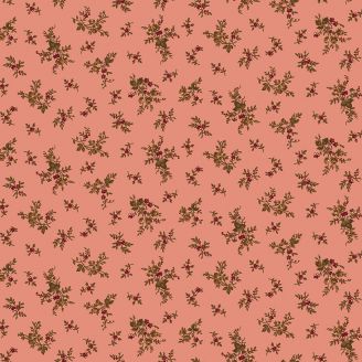 Tissu patchwork Kim Diehl bouquets de fleurs rose - Chocolate Covered Cherries