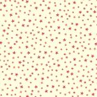 Tissu patchwork Lynette Anderson étoiles rouges fond crème - Three Wise Penguins