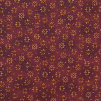 Tissu patchwork Kim Diehl couronnes pointillés bordeaux - Chocolate Covered Cherries