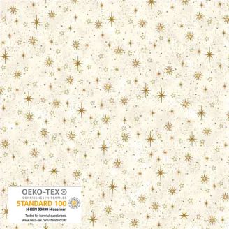 Tissu patchwork scintillements et étoiles crème - Star Sprinkle