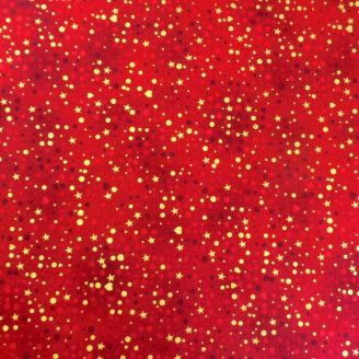 Tissu patchwork rouge moucheté - Star Sprinkle