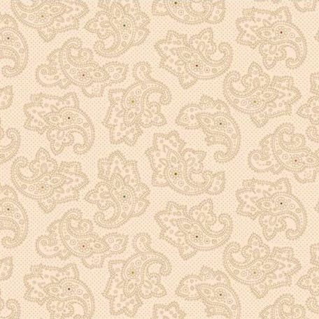 Tissu patchwork motif cachemire écru Parlor Pretties (270 cm) - Kim Diehl