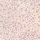 Tissu patchwork spray bordeaux fond rose pâle