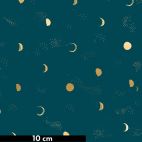 Tissu patchwork phases de la Lune bleu galaxy - Firefly de Sarah Watts