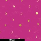 Tissu patchwork phases de la Lune rose framboise - Firefly de Sarah Watts