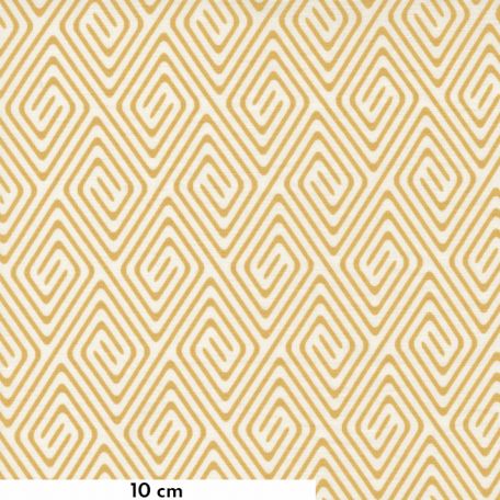 Tissu patchwork losanges rétro jaune et écru - Lazy Afternoon de Zen Chic
