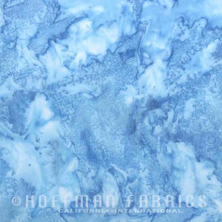 Tissu batik marbré bleu aquarelle