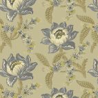 Tissu patchwork fleurs grises fond beige - Veranda de Renee Nanneman