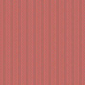 Tissu patchwork rayures fantaisie rouge grenadine - Veranda de Renee Nanneman