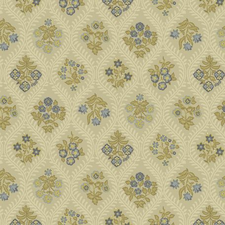 Tissu patchwork médaillon floral beige - Veranda de Renee Nanneman