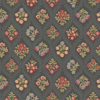 Tissu patchwork édaillon foral gris foncé - Veranda de Renee Nanneman