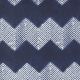 Tissu patchwork chevrons bleu shibori - Kawa de Debbie Maddy