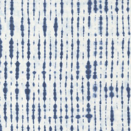 Tissu patchwork stries bleu shibori - Kawa de Debbie Maddy