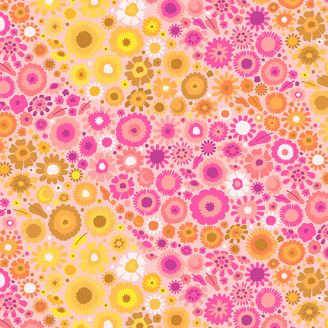 Tissu patchwork Zinnia rose sorbet - Thicket de Alison Glass