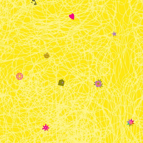 Tissu patchwork méli-mélo jaune soleil- Thicket d'Alison Glass