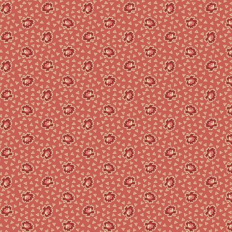 Tissu patchwork petites fleurs rouge fraise - Veranda de Renee Nanneman