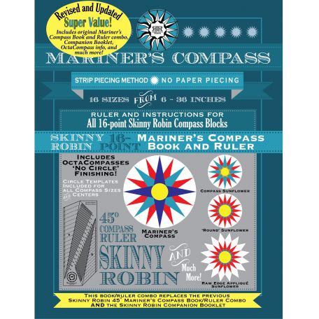 Règle et livret Compas du Marinier à 16 pointes (Mariner's compass book and ruler) - Robin Ruth