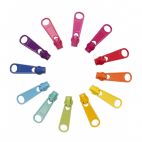 Lot de 12 curseurs multicolores pour fermeture à glissière By Annie