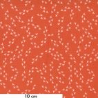 Tissu patchwork pattes d'oiseaux orange tangerine - Bird Song
