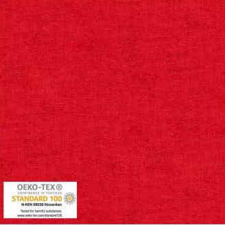 Tissu patchwork faux-uni rouge Melange
