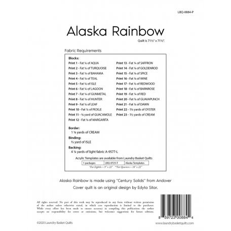 Patron de patchwork Alaska Rainbow - Edyta Sitar